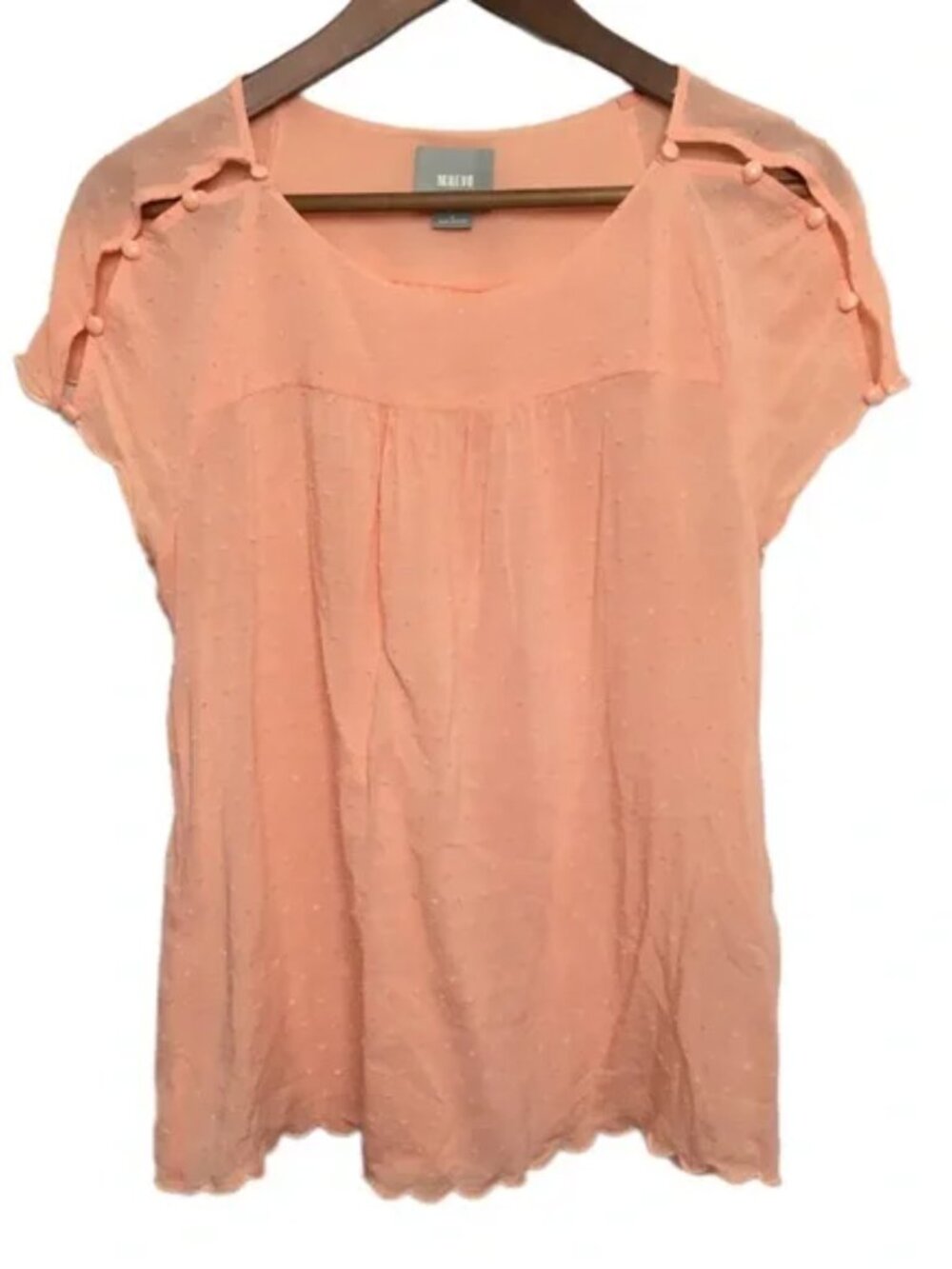 Maeve Swiss Dot Short Sleeve Blouse